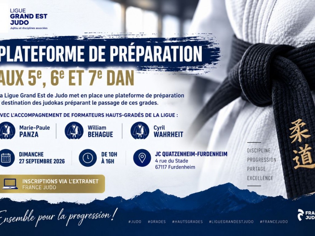Image de l'actu 'Plateforme de préparation aux 5ème, 6ème et 7ème Dan'