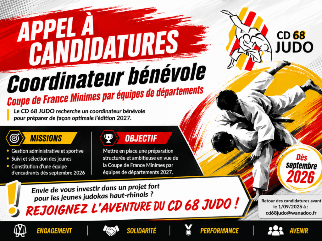 Image de l'actu 'Appel à candidatures - Coordinateur bénévole Coupe de France Minimes par équipes de départements 2027'