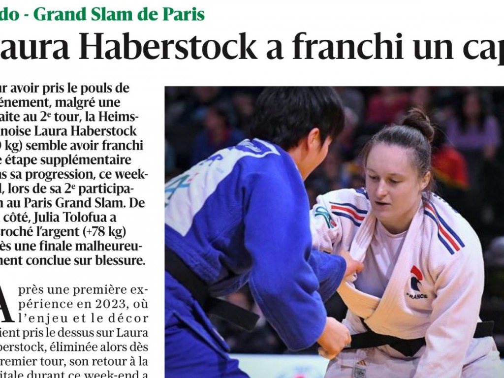 Image de l'actu 'Paris Grand Slam 2026 : Laura Haberstock confirme sa progression au plus haut niveau'