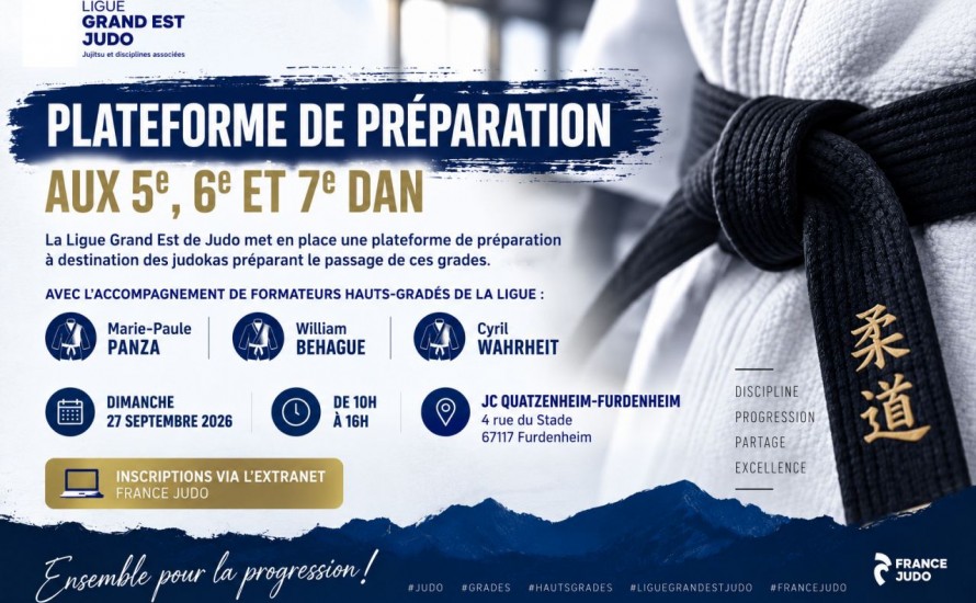 Plateforme de préparation aux 5ème, 6ème et 7ème Dan